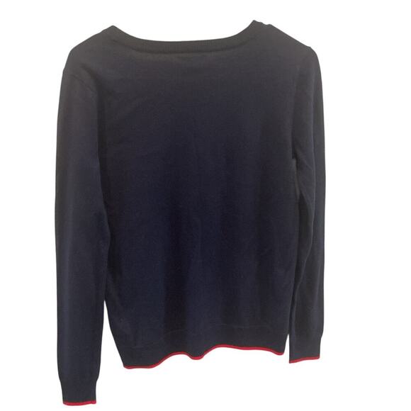 Gap Womens Crewneck Sweater Size XS Novelty Print Glasses Geek Nerd Preppy NEW - Picture 5 of 9